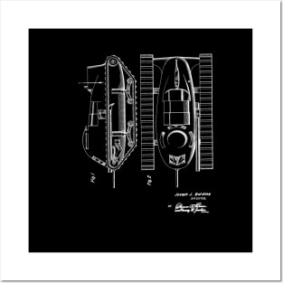 Armored Tank Vintage Patent Hand Drawing Posters and Art